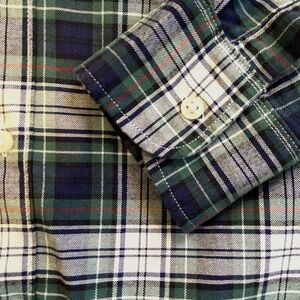 J.Crew NWOT Tartan Oxford Shirt - 100% Cotton - Blue, White, & Green Plaid - Med